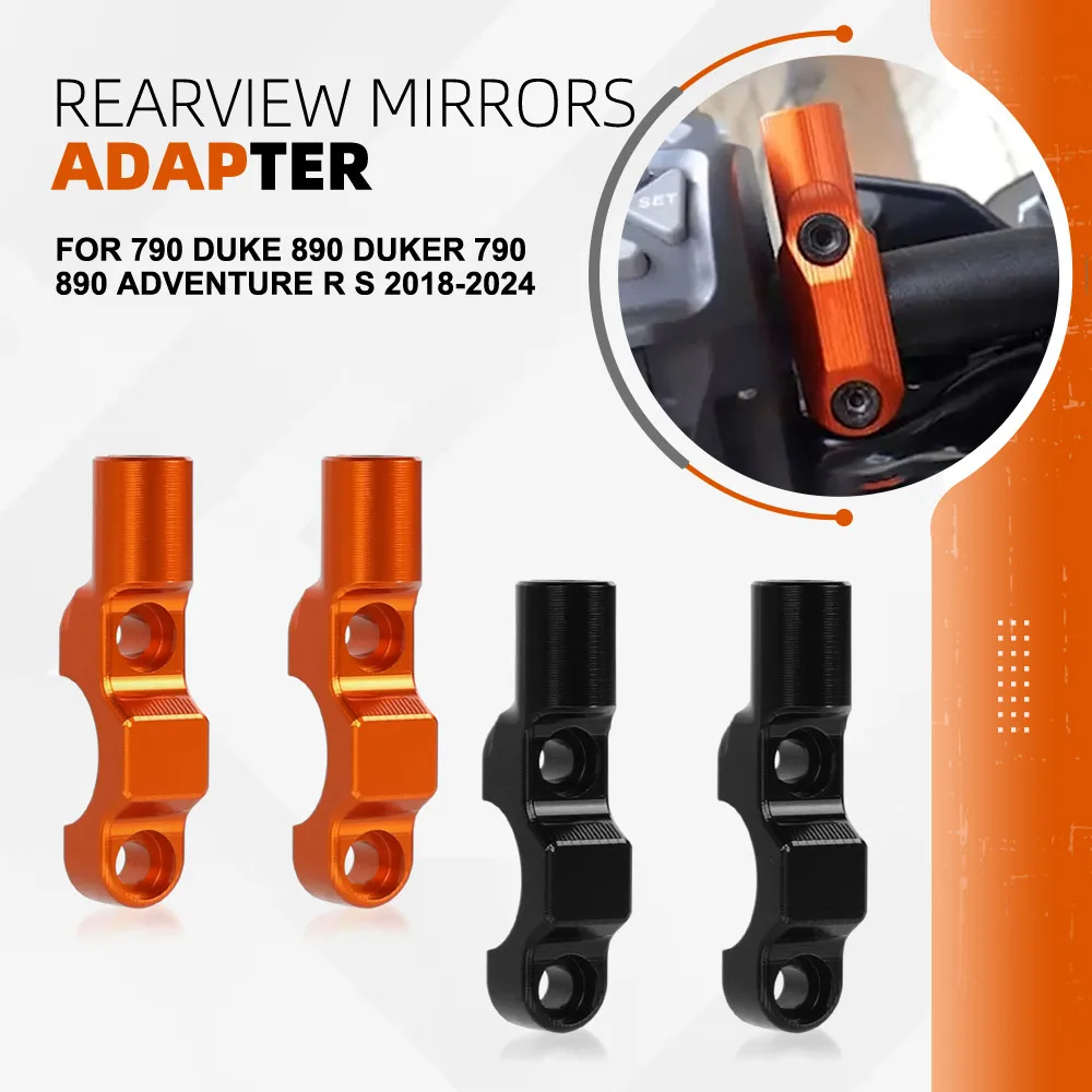For 790 DUKE 890 DUKER 790 890 Adventure R S 2018-2022 2023 2024 Motorcycle Accessories Rearview Mirrors Extension Riser Adapter