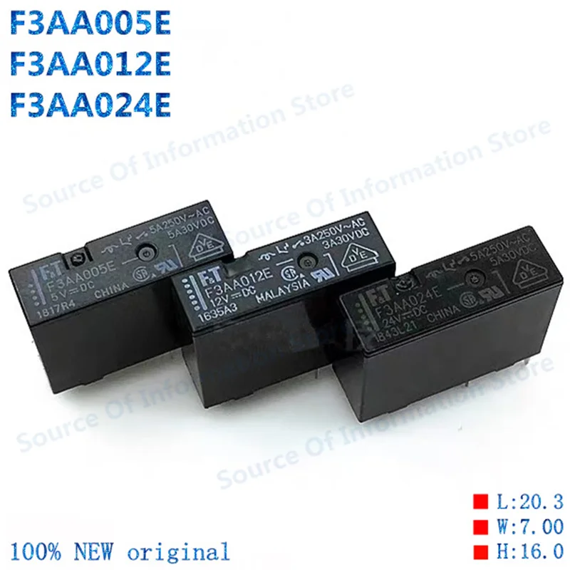 F3AA005E F3AA012E F3AA024E Power Relay 5V 12V 24VDC 4Pin Electronic Component Slim Type Relay
F3AA005E F3AA012E F3AA024E Power Relay 5V 12V 24VDC 4Pin Electronic Component Slim Type Relay
