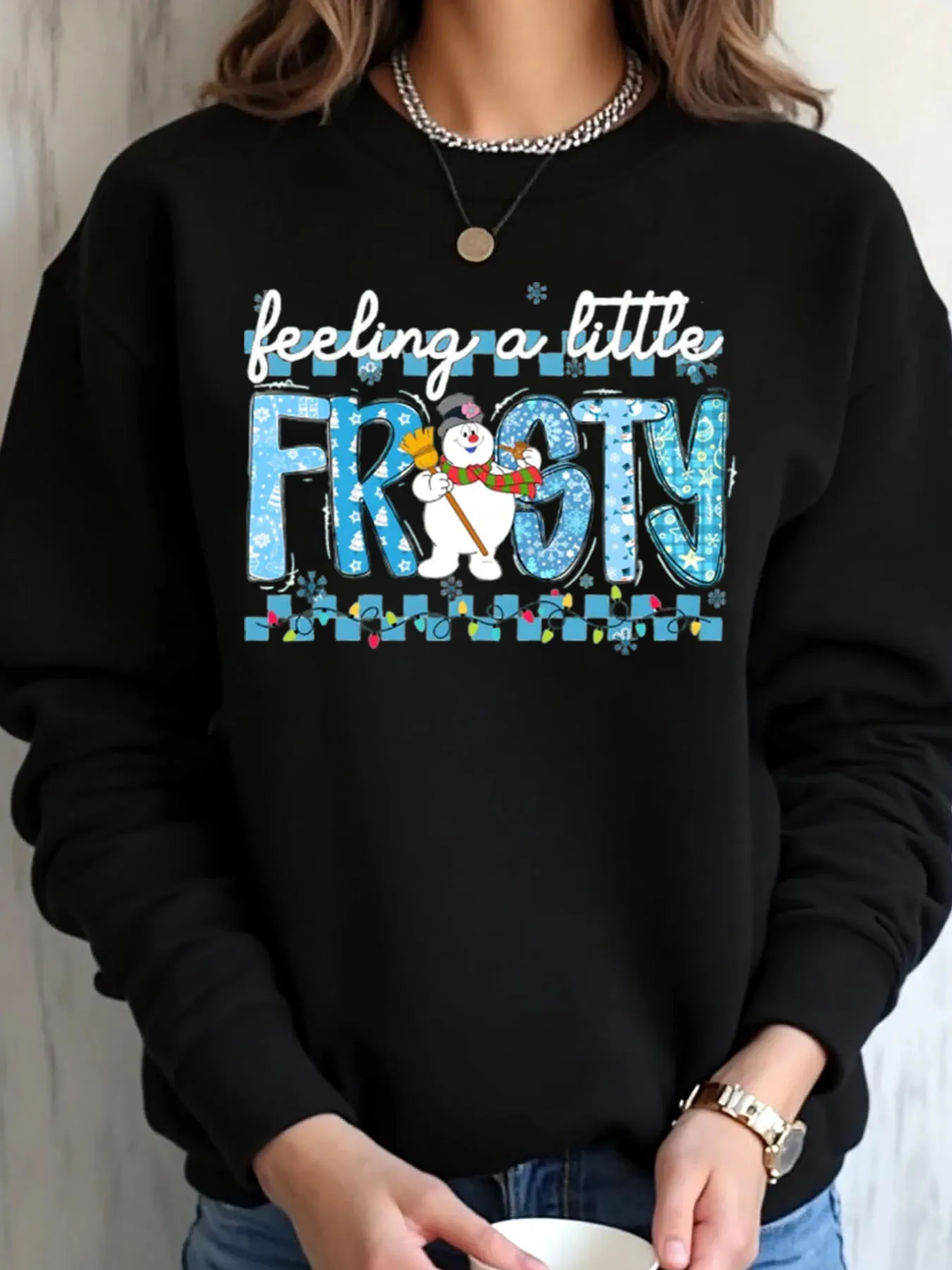 Женская толстовка большого размера с принтом рождественского морозового снеговика, верхняя одежда
Женская толстовка большого размера с принтом рождественского морозового снеговика, верхняя одежда