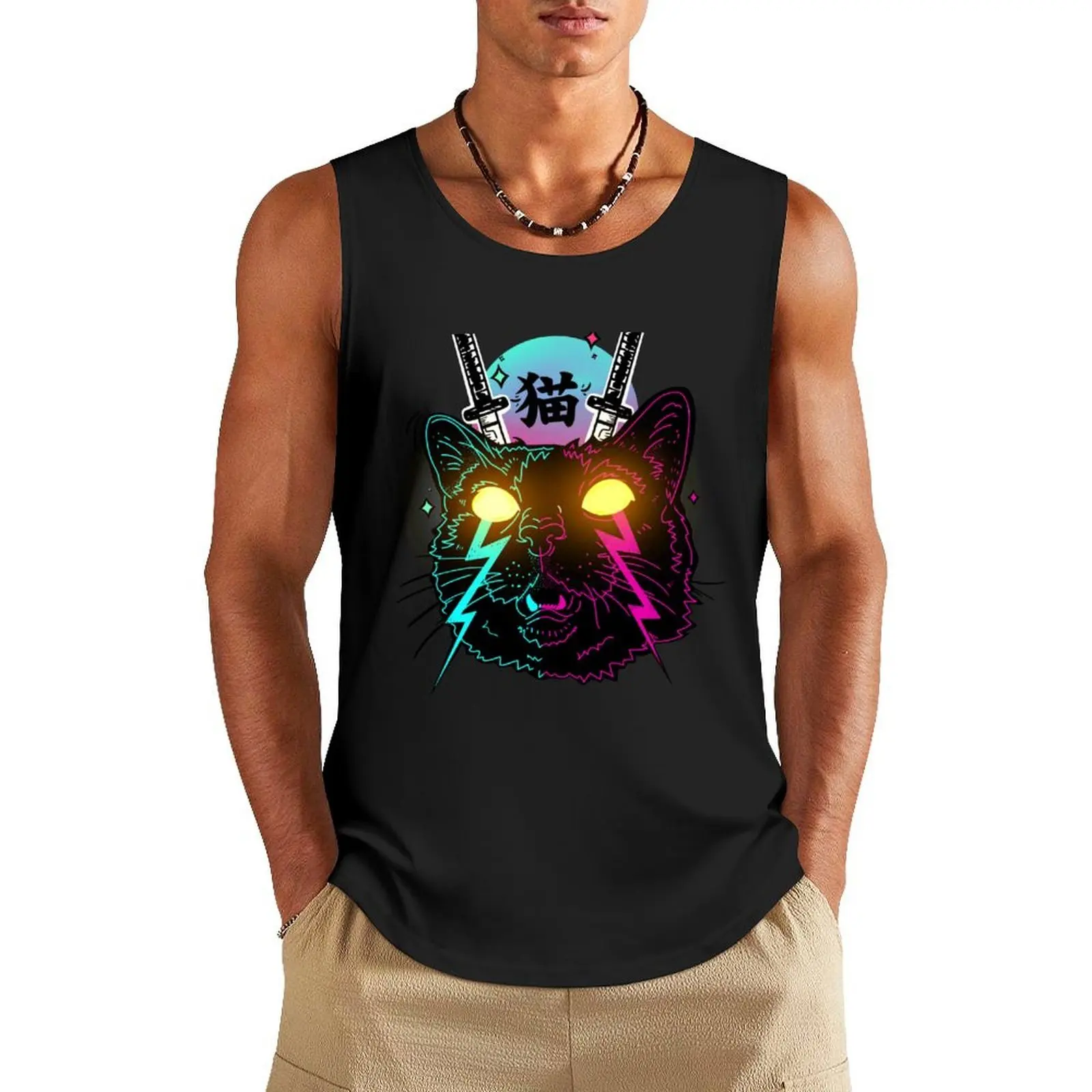 Cyber cat Tank Top Bodybuilding clothing man anime top Men's gym t-shirt best selling products
Cyber cat Tank Top Bodybuilding clothing man anime top Men's gym t-shirt best selling products