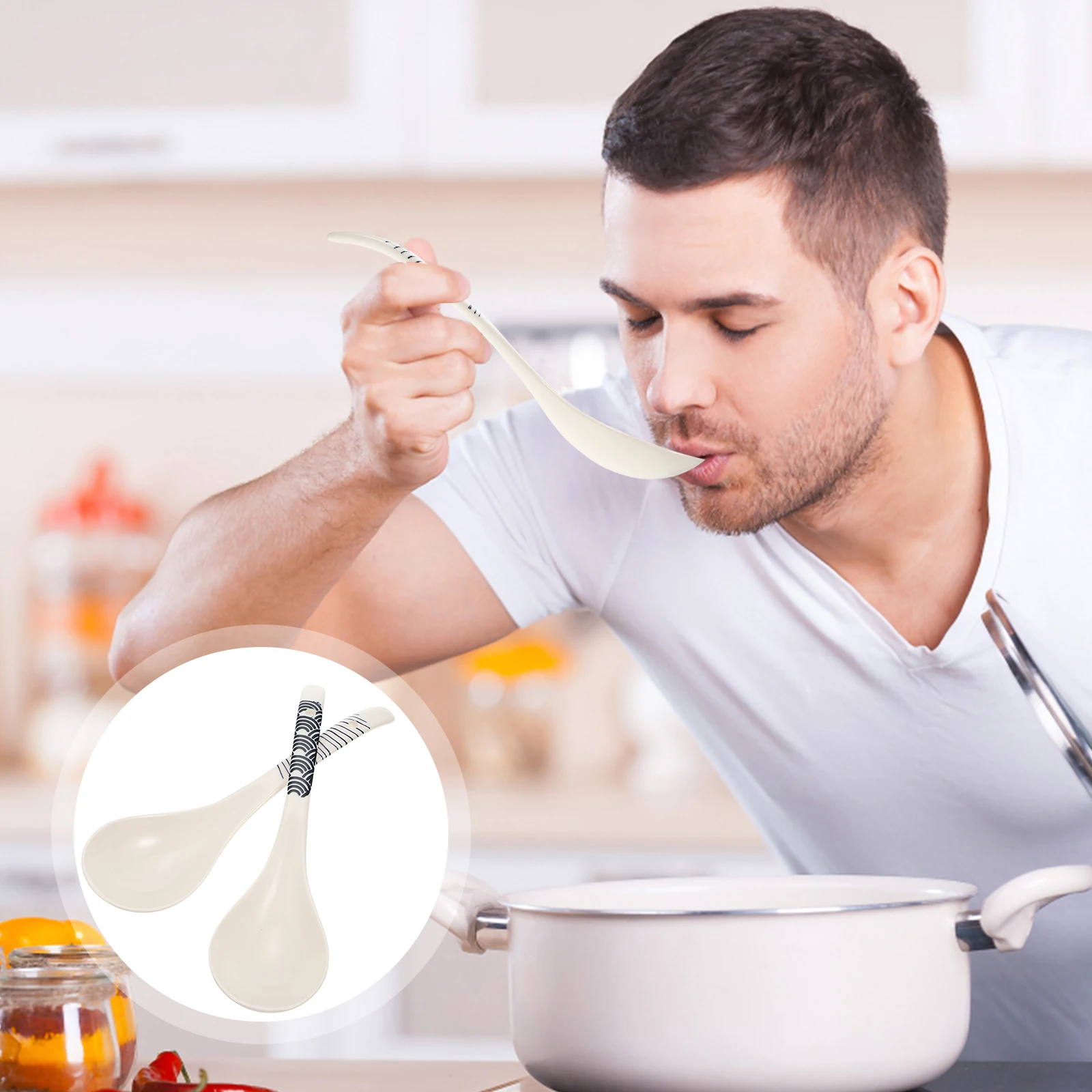 2Pcs Long Handle Ceramic Spoon Set for Soup Rice Porridge Hot Pot Mixing Serving Scratch Resistant Kitchen Utensil
2Pcs Long Handle Ceramic Spoon Set for Soup Rice Porridge Hot Pot Mixing Serving Scratch Resistant Kitchen Utensil