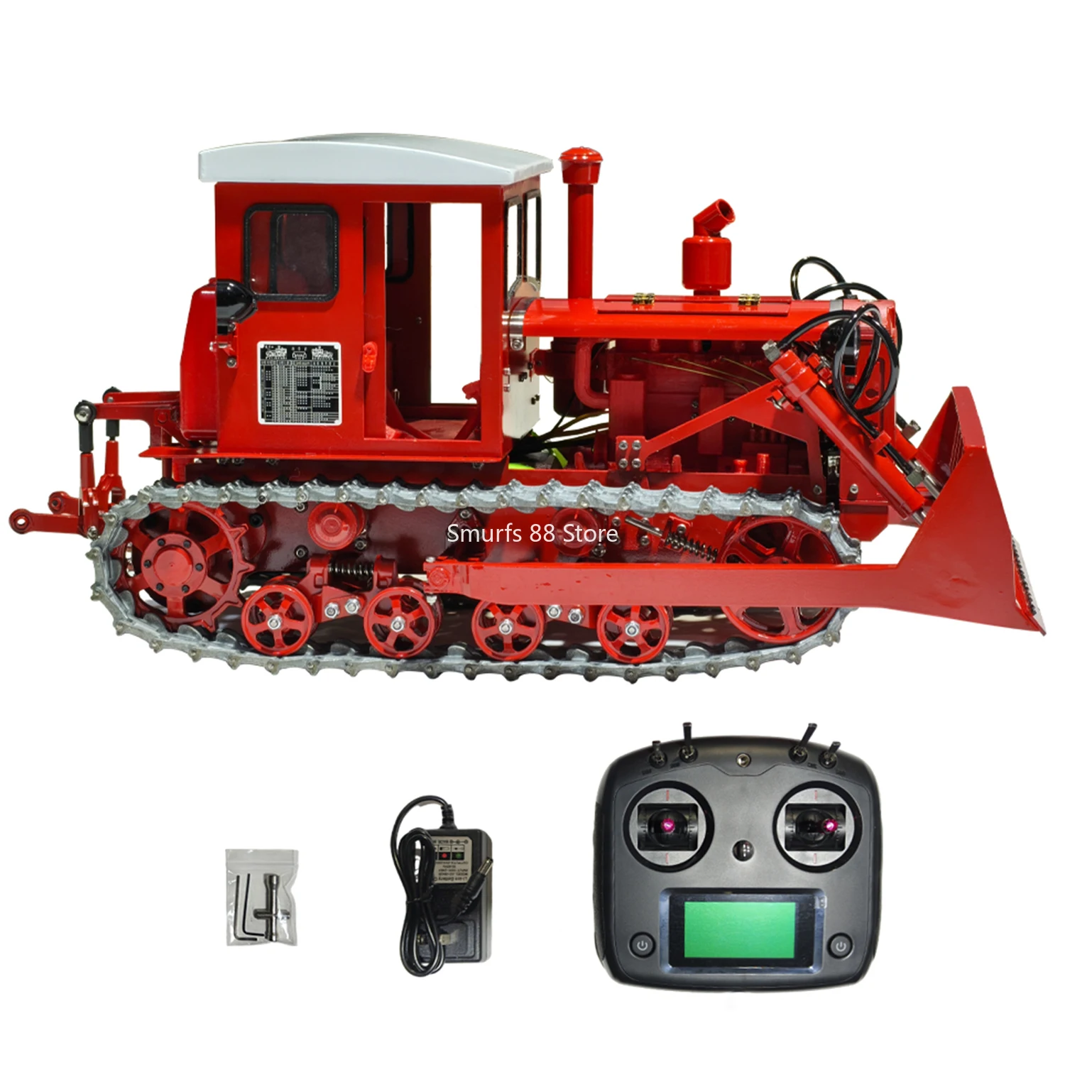 1/12 Dongfanghong RC Bulldozer Tractor Model Full Metal Model Dynamic Chain Rail RC Car Model with Light and Sound System Toys
1/12 Dongfanghong RC Bulldozer Tractor Model Full Metal Model Dynamic Chain Rail RC Car Model with Light and Sound System Toys