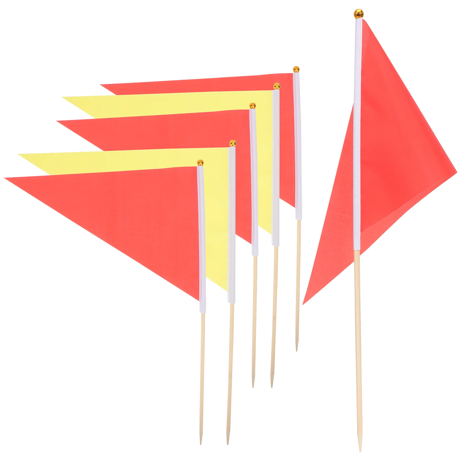10 Pcs Triangle Bunting Polyester Flags Yellow Yard Marker Outdoor Attention Lawn Boundary
10 Pcs Triangle Bunting Polyester Flags Yellow Yard Marker Outdoor Attention Lawn Boundary