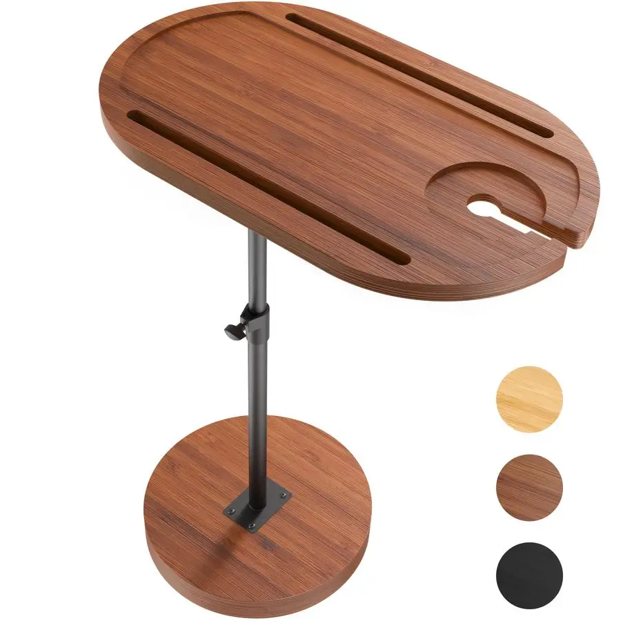 Bamboo Swivel Sofa Armrest Tray Table for Couch with Thickened Stable Base, Adjustable Height TV Tray Side Table with 360 Rotati
Bamboo Swivel Sofa Armrest Tray Table for Couch with Thickened Stable Base, Adjustable Height TV Tray Side Table with 360 Rotati
