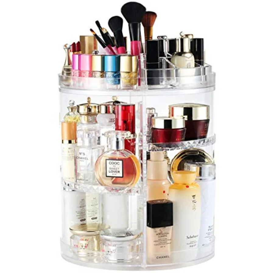 Makeup Organizer Rotating, 8-Layer Large Capacity Cosmetics Organizer, 360 Adjustable Skincare Spinning Stand, Clear Makeup Car
Makeup Organizer Rotating, 8-Layer Large Capacity Cosmetics Organizer, 360 Adjustable Skincare Spinning Stand, Clear Makeup Car