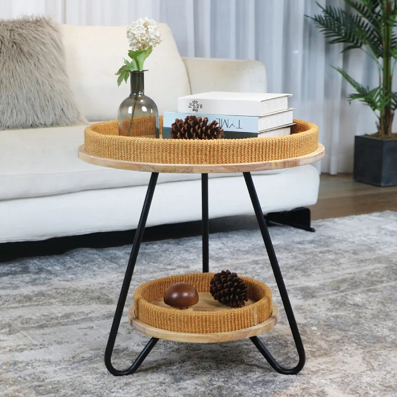 small coffee table Nordic simple household round double-layer edge bed breakfast hotel sofa edge small round table
small coffee table Nordic simple household round double-layer edge bed breakfast hotel sofa edge small round table