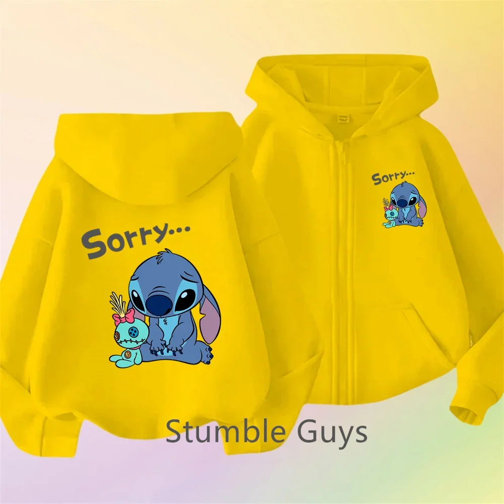 Disney Stitch Children's Clothing Girls Baby Cute Stitch Cardigan Coat Boys Casual Sport Zipper Hoodie
Disney Stitch Children's Clothing Girls Baby Cute Stitch Cardigan Coat Boys Casual Sport Zipper Hoodie