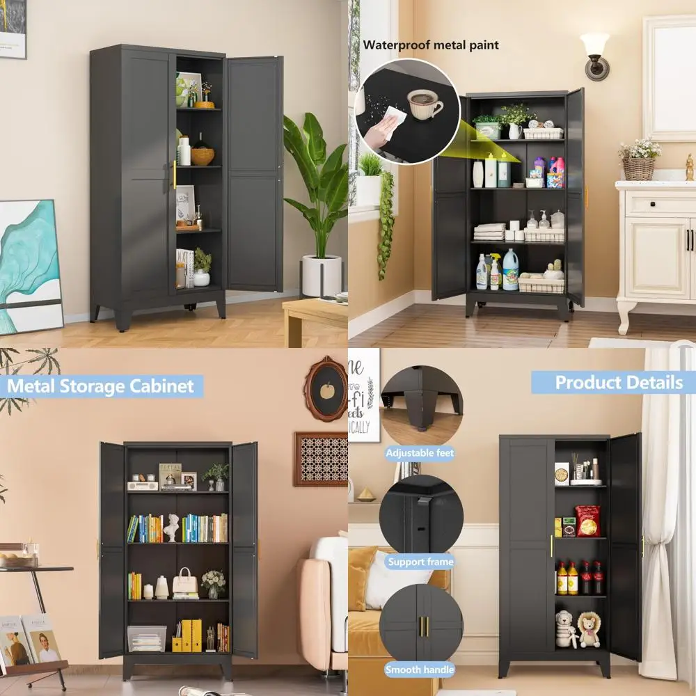 Кухонная кладовая для домашнего офиса, 48-дверные стальные шкафы для хранения с регулируемыми полками
Кухонная кладовая для домашнего офиса, 48-дверные стальные шкафы для хранения с регулируемыми полками