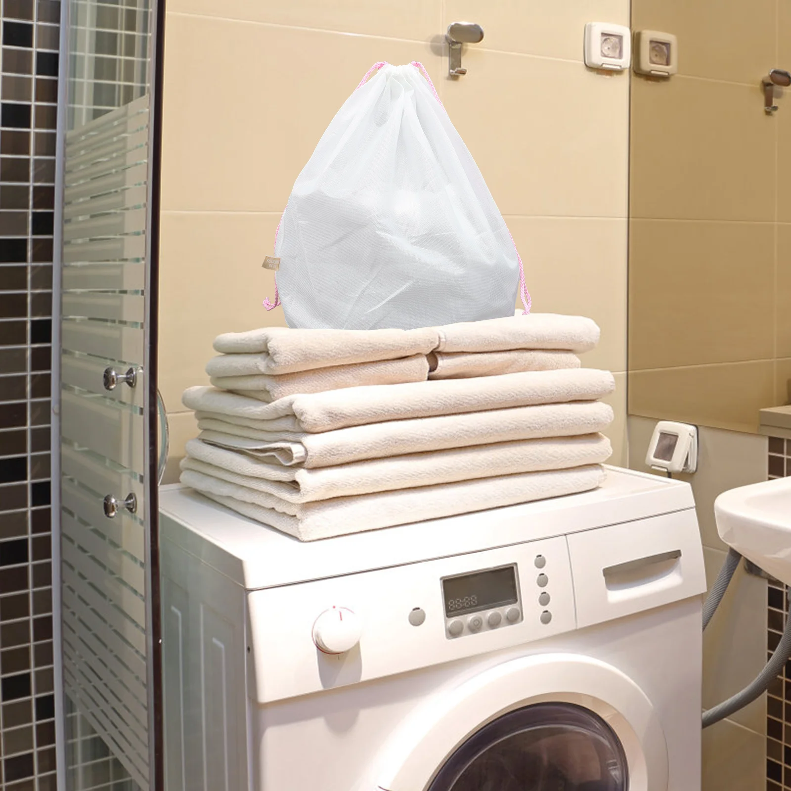 2Pcs Mesh Laundry Bag Fine Workmanship Drawstring Washing Pouch for Delicate Fabrics Travel Home Sorting Storage
2Pcs Mesh Laundry Bag Fine Workmanship Drawstring Washing Pouch for Delicate Fabrics Travel Home Sorting Storage