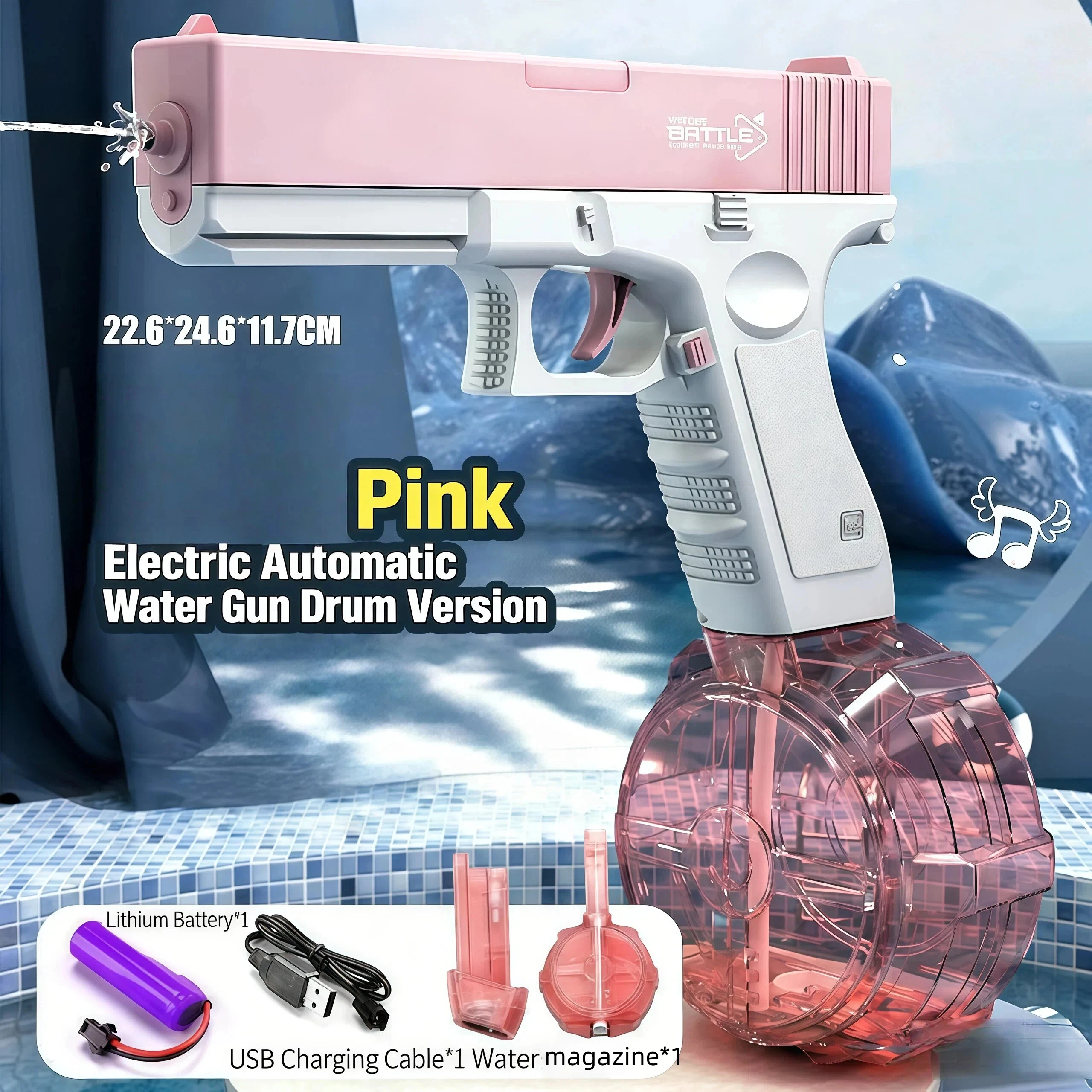 Electric Water Gun, Automatic Squirt Guns with Long Range with Large Capacity, Water Blasters for Outdoor Summer
Electric Water Gun, Automatic Squirt Guns with Long Range with Large Capacity, Water Blasters for Outdoor Summer