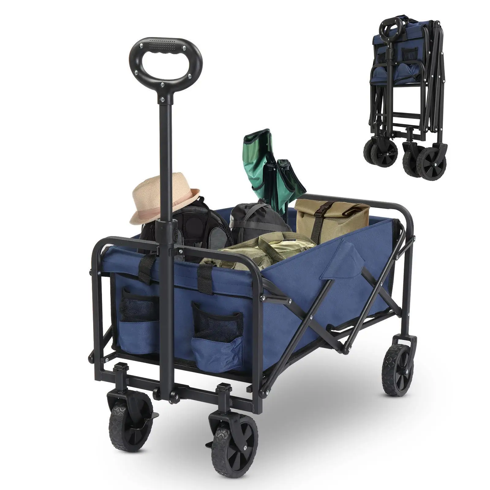 Wagon Folding Cart Collapsible Garden Beach Utility Outdoor Camping Sports Blue
Wagon Folding Cart Collapsible Garden Beach Utility Outdoor Camping Sports Blue