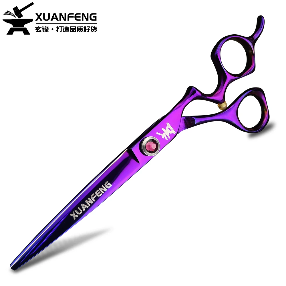 7-inch purple-red hair cutting scissors, professional salon styling scissors for barbers, 440C steel
7-inch purple-red hair cutting scissors, professional salon styling scissors for barbers, 440C steel