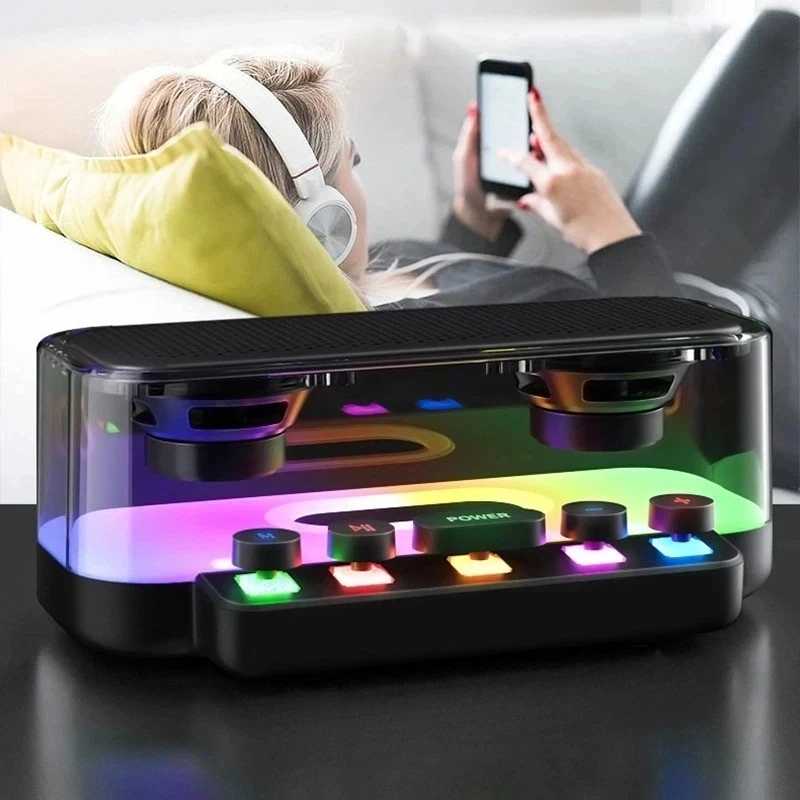 Черный HIFI стерео объемный RGB динамик подсветка беспроводной Bluetooth Портативный Bluetooth PA Настольный динамик для наружного дома
Черный HIFI стерео объемный RGB динамик подсветка беспроводной Bluetooth Портативный Bluetooth PA Настольный динамик для наружного дома