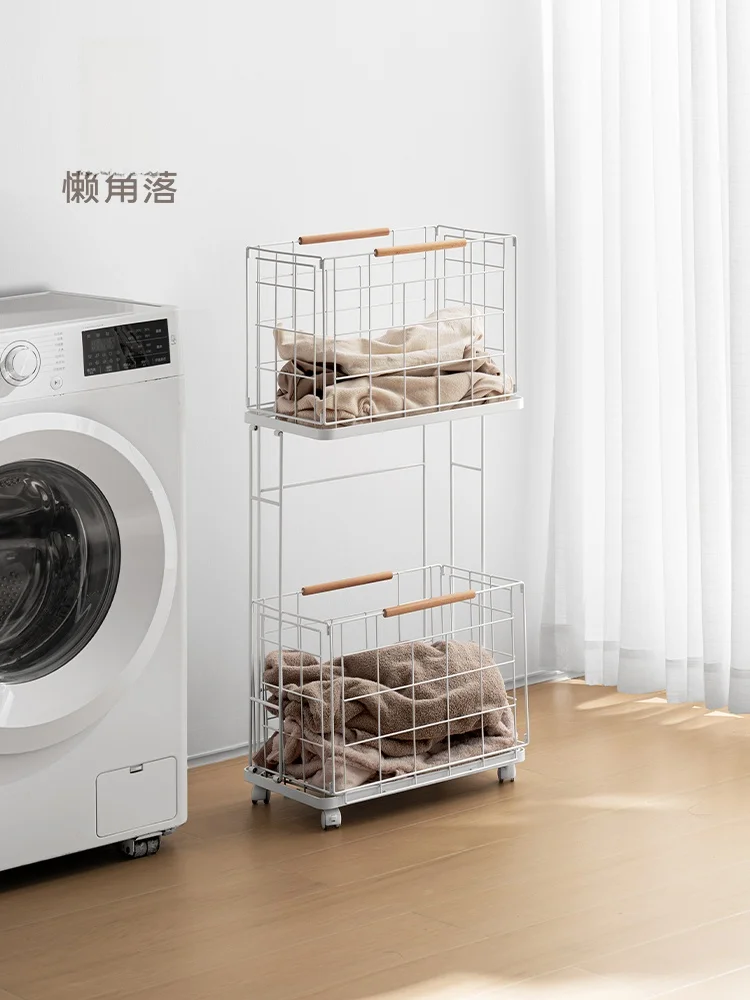 Iron Art Lazy Corner Double Layer Dirty Clothes Basket with Wheels Mobile Laundry Hamper Home Use Storage Organizer
Iron Art Lazy Corner Double Layer Dirty Clothes Basket with Wheels Mobile Laundry Hamper Home Use Storage Organizer