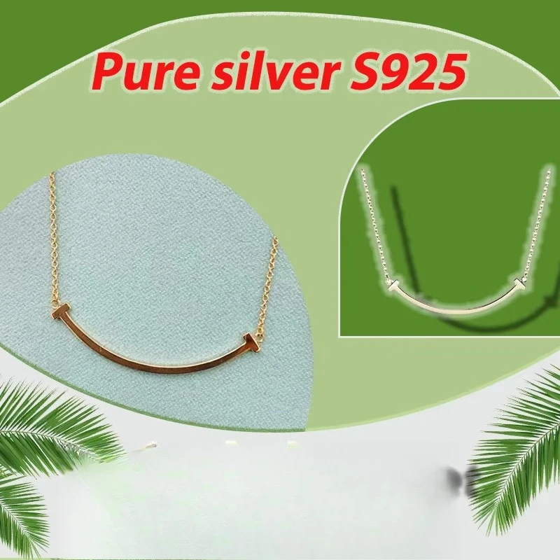 Design sense, smile, simple smooth surface necklace, pure silver S925 temperament, versatile necklace, T series holiday gift
Design sense, smile, simple smooth surface necklace, pure silver S925 temperament, versatile necklace, T series holiday gift