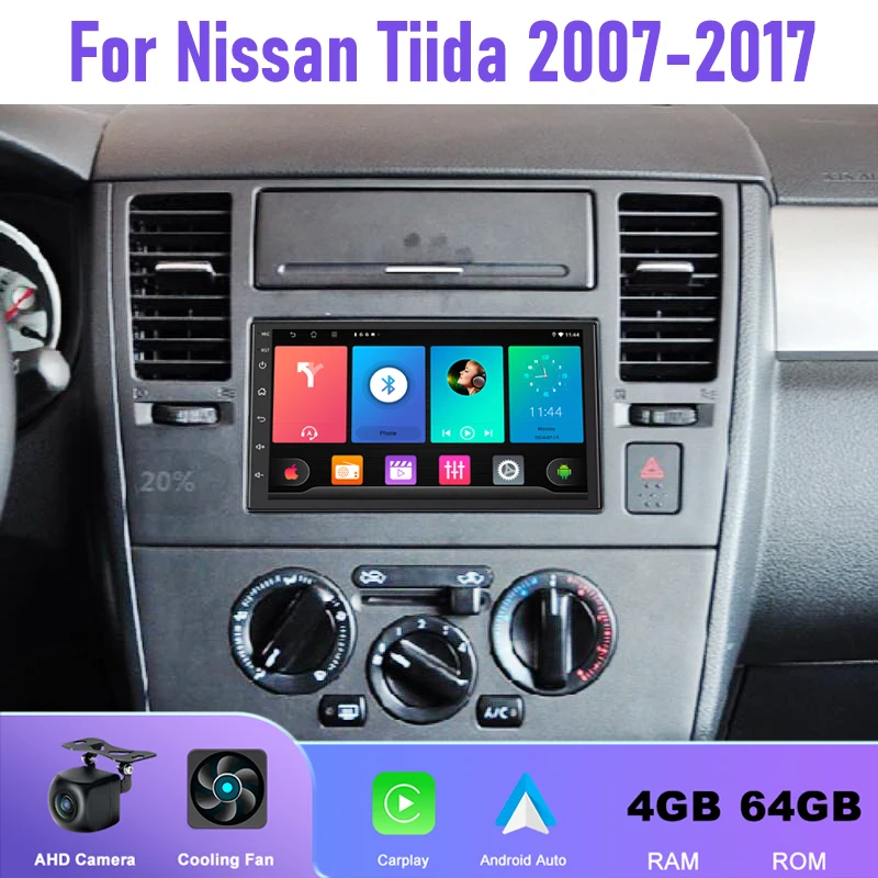 7'' 4+64GB Car RadioFor Nissan Tiida 2007-2017 Wireless Carplay Rear Camera Android Auto Google Map GPS FM Stereo
7'' 4+64GB Car RadioFor Nissan Tiida 2007-2017 Wireless Carplay Rear Camera Android Auto Google Map GPS FM Stereo
