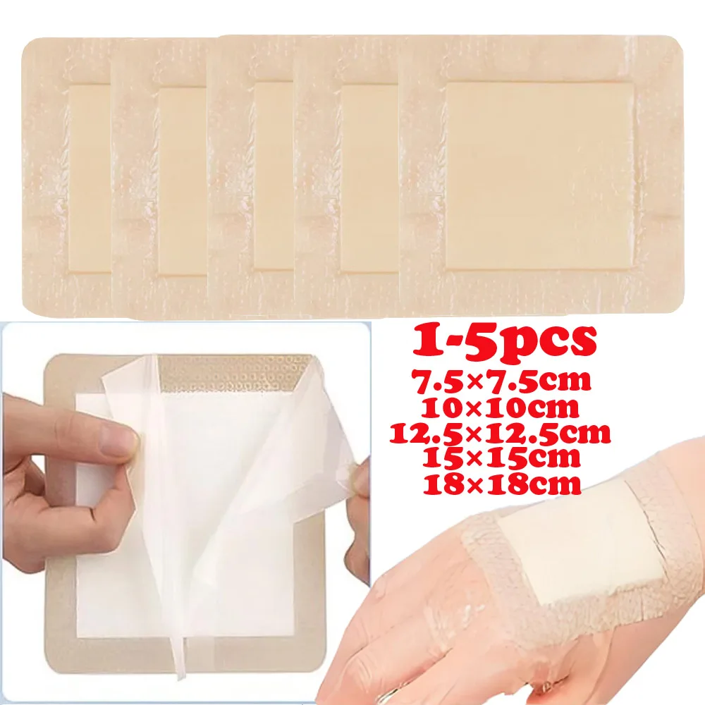 1-5Pcs Silicone Foam Dressing with Border Adhesive Sterilized Waterproof Wound Dressing Plaster Bandage Home Travel First Aid
1-5Pcs Silicone Foam Dressing with Border Adhesive Sterilized Waterproof Wound Dressing Plaster Bandage Home Travel First Aid