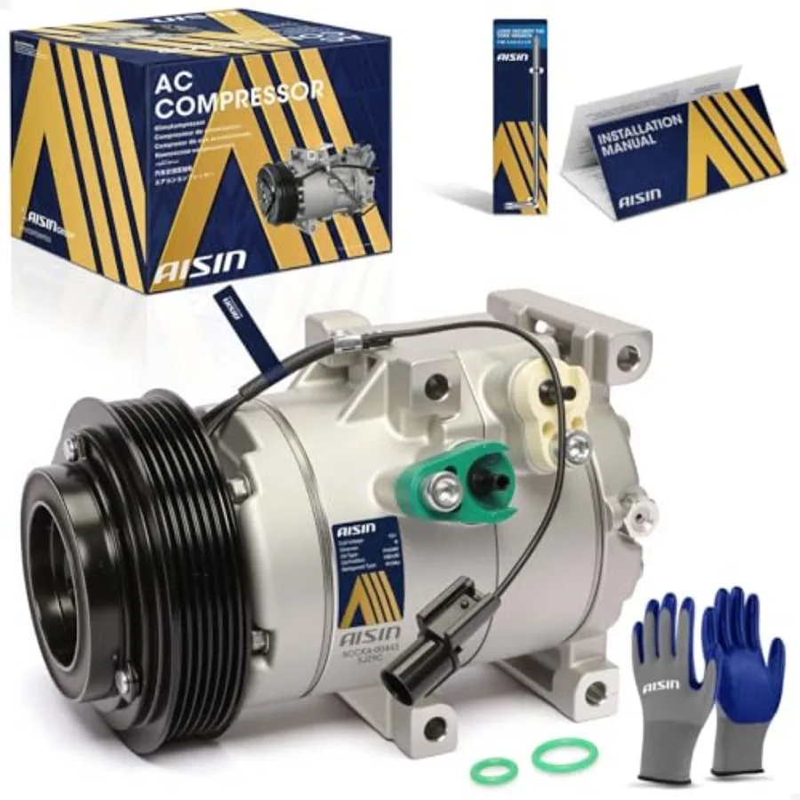 AFTERMARKET ACCKA-00443 Air Conditioner AC Compressor for Kia Sedona 2010-20122014, Steel, Black, 6-Pulley Groove with Clutch
AFTERMARKET ACCKA-00443 Air Conditioner AC Compressor for Kia Sedona 2010-20122014, Steel, Black, 6-Pulley Groove with Clutch