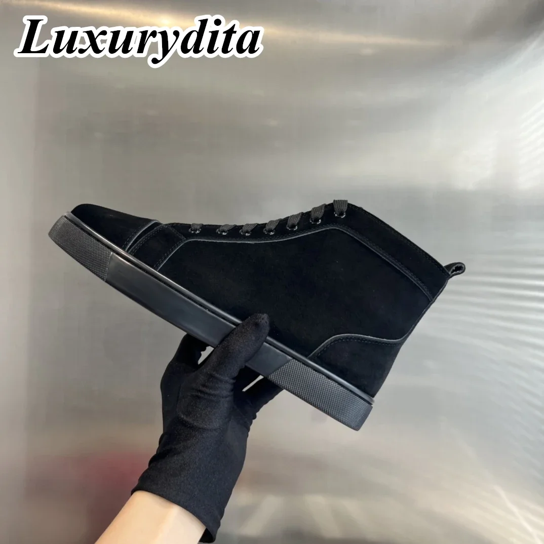 Top Quality Womens Trendy Casual Sneakers Luxury Mens Real Leather Tennis Shoes Designr Red Sole Tide Lovers Rivet Shoes HJ1110
Top Quality Womens Trendy Casual Sneakers Luxury Mens Real Leather Tennis Shoes Designr Red Sole Tide Lovers Rivet Shoes HJ1110