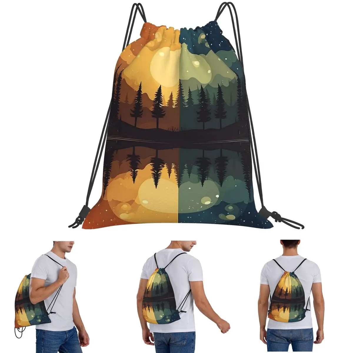 Summer Day And Night Nature Backpacks Multi-function Drawstring Bundle Pocket Sundries Bag Book Bags for Travel School
Summer Day And Night Nature Backpacks Multi-function Drawstring Bundle Pocket Sundries Bag Book Bags for Travel School