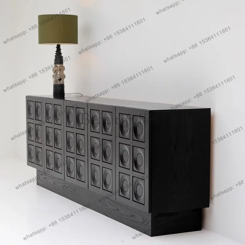French retro home entrance cabinet black living room storage designer shoe cabinet
French retro home entrance cabinet black living room storage designer shoe cabinet