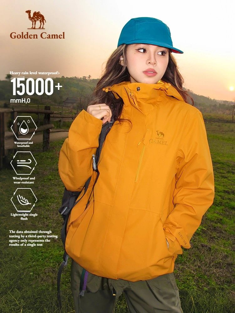 Golden Camel Men's Women Outdoor Softshell Single Jackets 2026 Spring Hooded Windproof Waterproof Hiking Mountaineering Jackets
Golden Camel Men's Women Outdoor Softshell Single Jackets 2026 Spring Hooded Windproof Waterproof Hiking Mountaineering Jackets