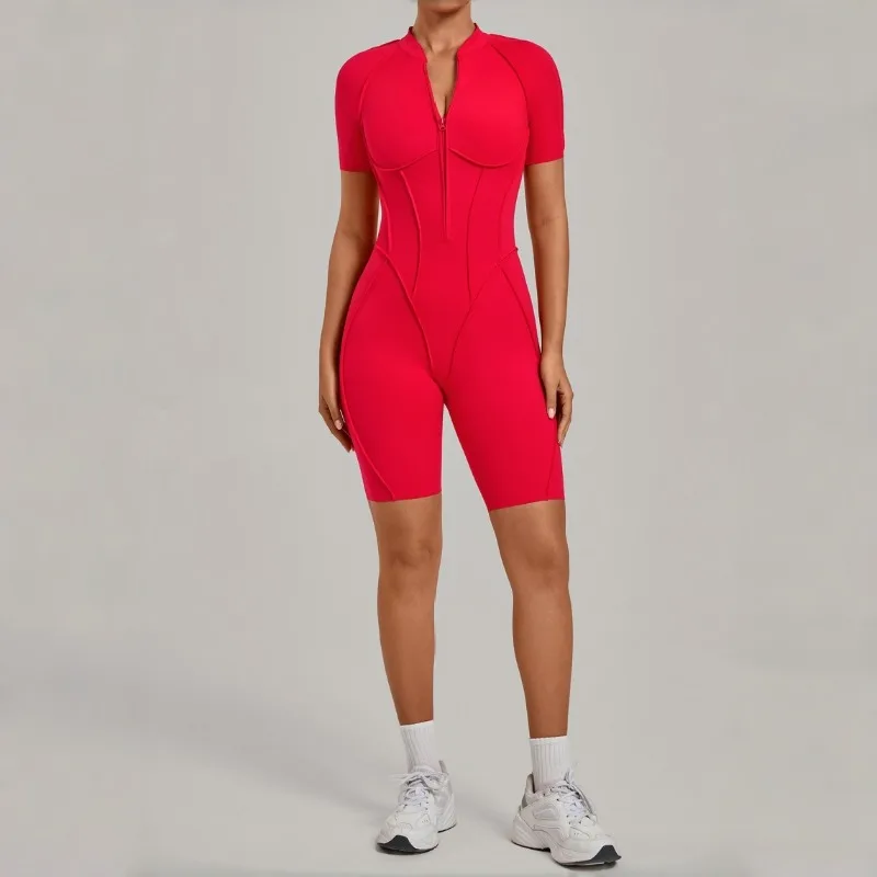 Women's Seamless Yoga Jumpsuits Sports Fitness Hip-lifting Short-sleeves One-piece Training Gym Workout Shorts Bodysuits
Women's Seamless Yoga Jumpsuits Sports Fitness Hip-lifting Short-sleeves One-piece Training Gym Workout Shorts Bodysuits