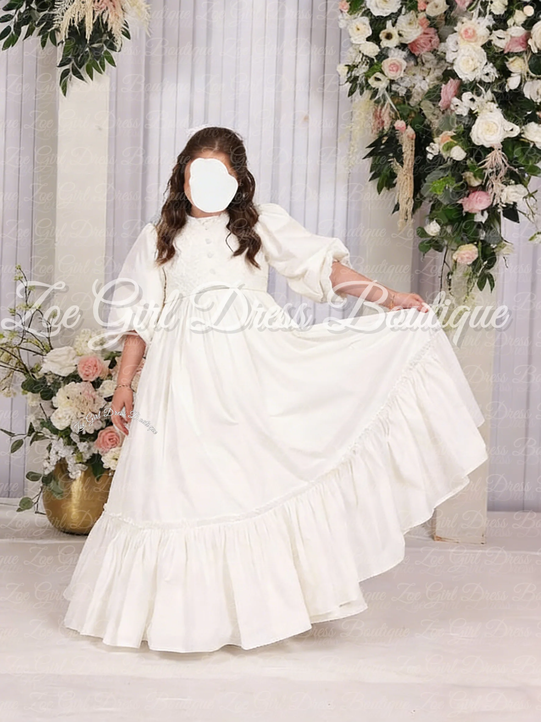 White Girls Birthday Dresses Flower Girl Dresses for Wedding Party Long Length Button Baby First Communion Ball Gowns Customized
White Girls Birthday Dresses Flower Girl Dresses for Wedding Party Long Length Button Baby First Communion Ball Gowns Customized