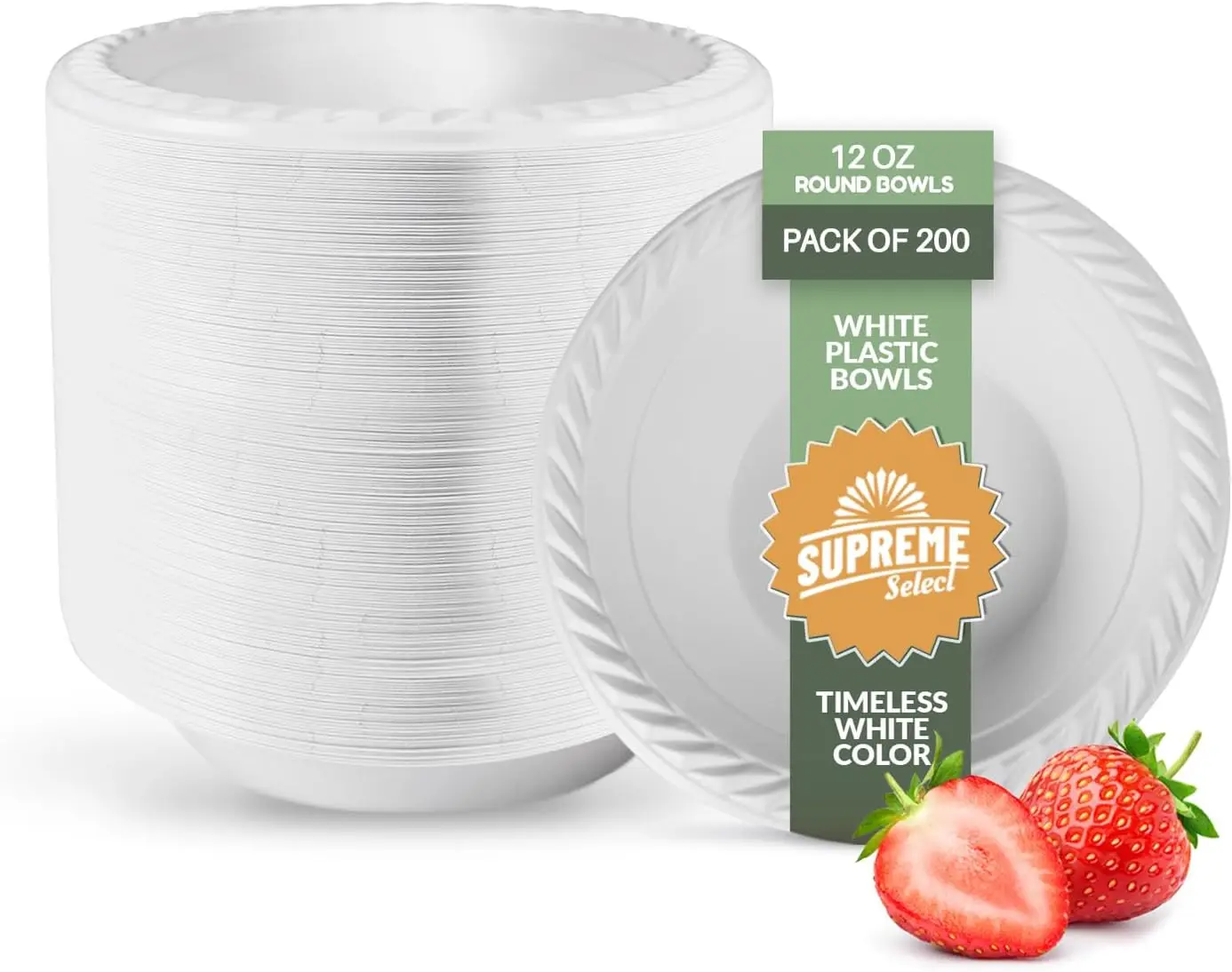 200 Pack White Plastic Disposable Bowls – 12 oz BPA-Free Microwaveable Bowls with Rim for Soup, Salad, Dessert – Stur
200 Pack White Plastic Disposable Bowls – 12 oz BPA-Free Microwaveable Bowls with Rim for Soup, Salad, Dessert – Stur
