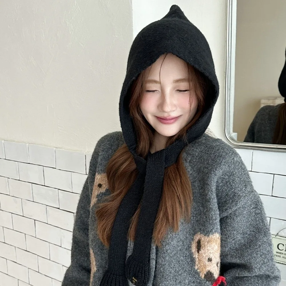 Korean Style Balaclava Cap Soft Ear Protection Knitted Beanies Hats Windproof Thicken Coldproof Hooded Caps All-match
Korean Style Balaclava Cap Soft Ear Protection Knitted Beanies Hats Windproof Thicken Coldproof Hooded Caps All-match