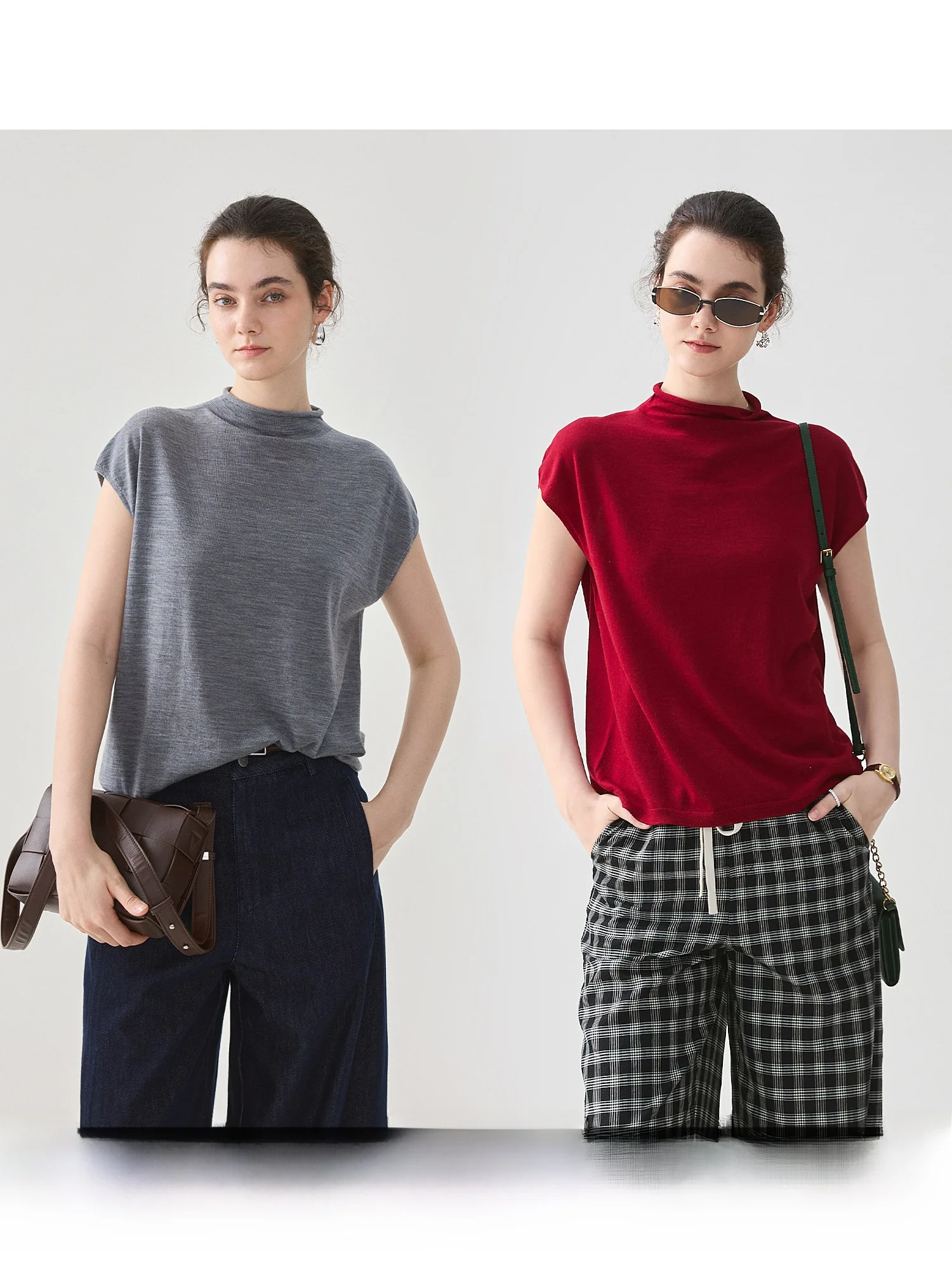 100 Wool Knitted Short Sleeve Top Women's Casual Style Half High Collar Fly Sleeve Leisure Fit Spring New Fashion Knitwear
100 Wool Knitted Short Sleeve Top Women's Casual Style Half High Collar Fly Sleeve Leisure Fit Spring New Fashion Knitwear