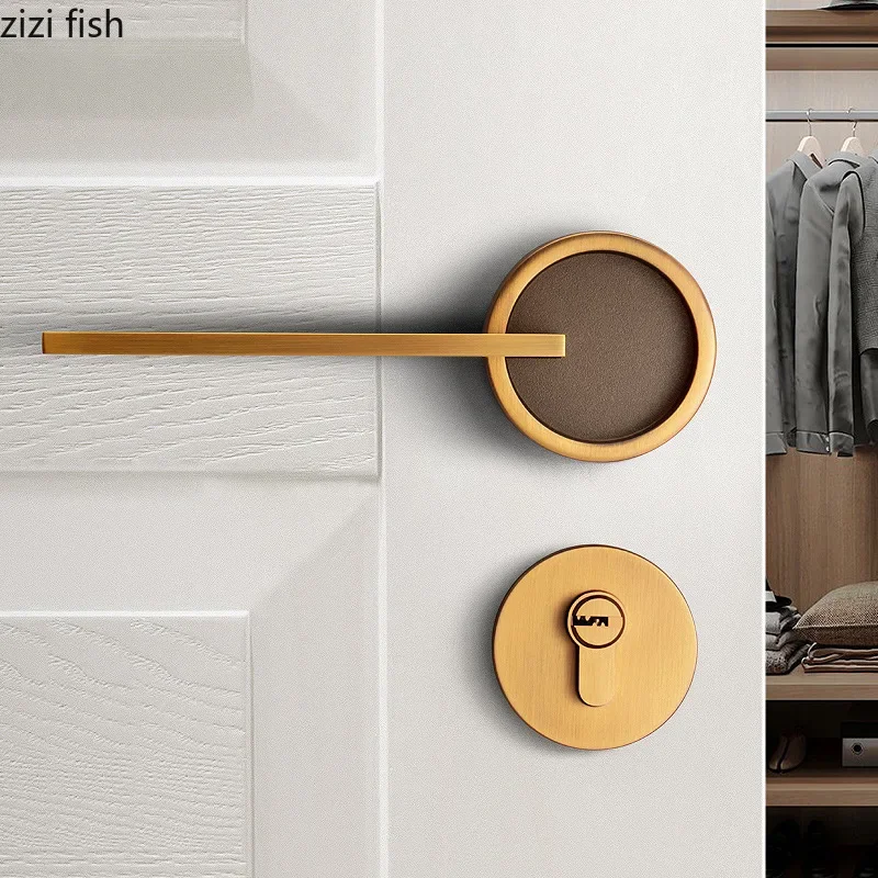 Zinc Alloy Bedroom Door Lock Magnetic Silent Locks Doorknob Yellow Antique Copper Split Lock Home Door Hardware Safety Locks
Zinc Alloy Bedroom Door Lock Magnetic Silent Locks Doorknob Yellow Antique Copper Split Lock Home Door Hardware Safety Locks