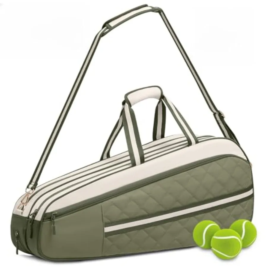 Tennis Bag for Women and Men, 3-6 Rackets Tennis Racket Bag with Shoe Compartment and Insulated Pocket, Water-Resistant Gym Bag
Tennis Bag for Women and Men, 3-6 Rackets Tennis Racket Bag with Shoe Compartment and Insulated Pocket, Water-Resistant Gym Bag