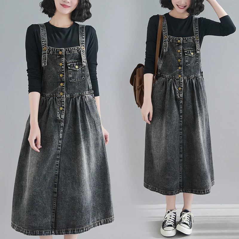 Artistic plus Size Women's Denim Overalls Spring Summer Loose Vintage Korean Style Meat Concealing Outerwear Strap Midi ...
Artistic plus Size Women's Denim Overalls Spring Summer Loose Vintage Korean Style Meat Concealing Outerwear Strap Midi ...