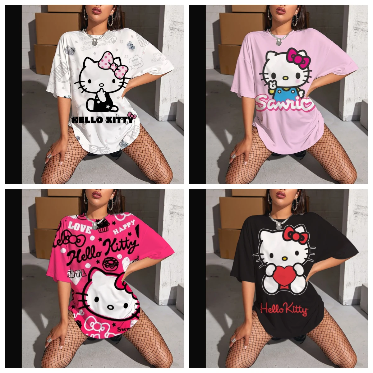 Последняя элегантная летняя женская футболка в стиле ретро Hello Kitty, модная трендовая футболка с коротким рукавом, повседневная женская одежда, топ Y2K
Последняя элегантная летняя женская футболка в стиле ретро Hello Kitty, модная трендовая футболка с коротким рукавом, повседневная женская одежда, топ Y2K