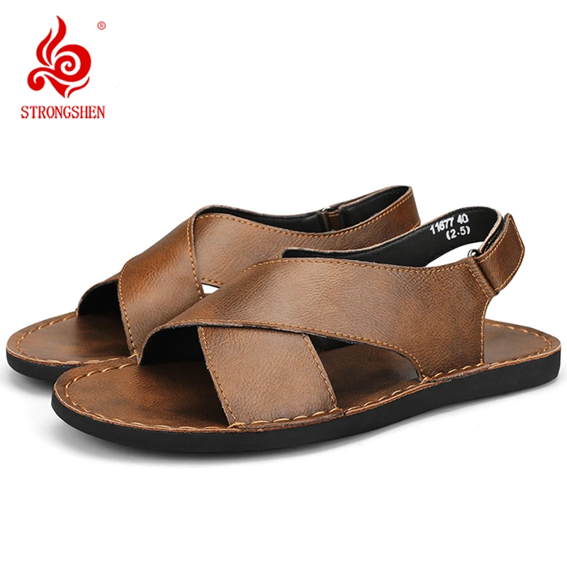 Men's Summer Genuine Leather Sandals Outdoor Beach Slides Casual Breathable Anti-Slip Sandals Open-toe Leisure Walk Roman Flats
Men's Summer Genuine Leather Sandals Outdoor Beach Slides Casual Breathable Anti-Slip Sandals Open-toe Leisure Walk Roman Flats