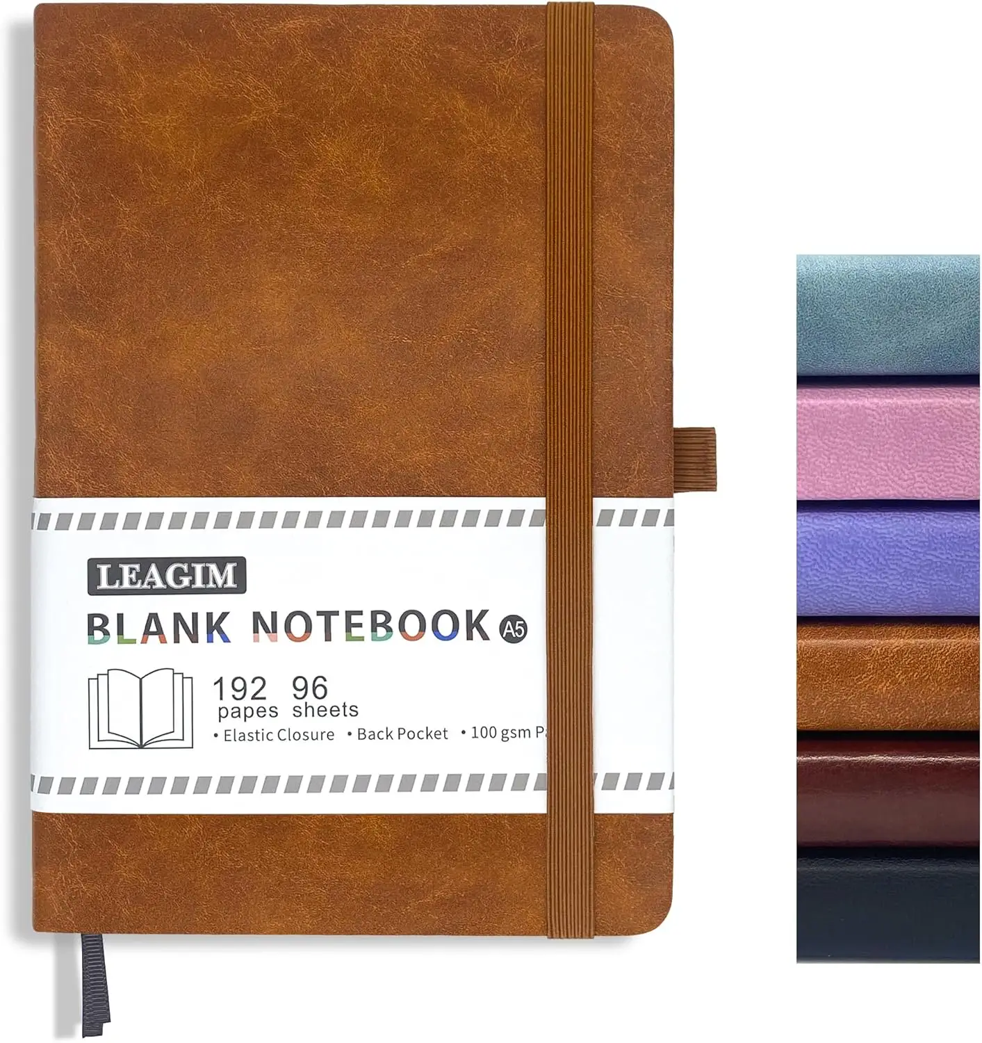 A5 Blank Journal Notebook, 192 Pages 100 GSM Thick Sketch Book, Hardcover Leather Unlined Journaling for Work, 5.8x8.5 Inches
A5 Blank Journal Notebook, 192 Pages 100 GSM Thick Sketch Book, Hardcover Leather Unlined Journaling for Work, 5.8x8.5 Inches