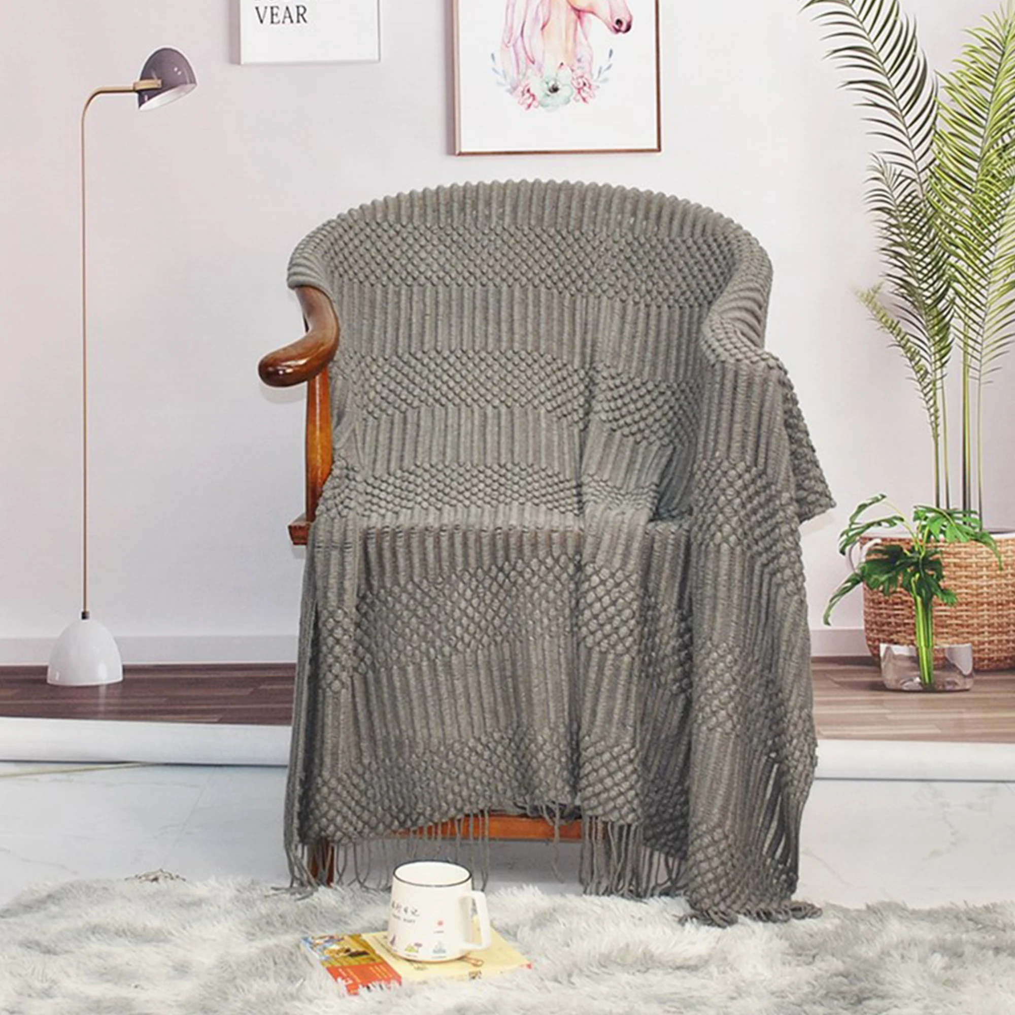 Knit Throw Blanket for Bed, Soft Lightweight Decorative Bed Throw Blankets,Textured Boho Summer Throw Blanket Tassels for Bed
Knit Throw Blanket for Bed, Soft Lightweight Decorative Bed Throw Blankets,Textured Boho Summer Throw Blanket Tassels for Bed