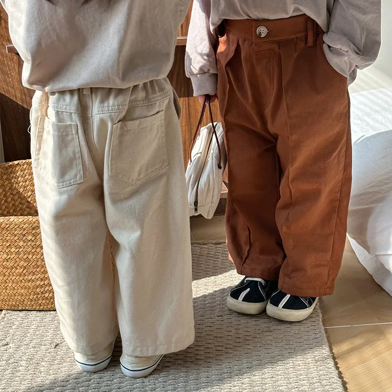 Spring Kids loose trousers 1-8 years boys girls patchwork pants Children cotton casual straight pants
Spring Kids loose trousers 1-8 years boys girls patchwork pants Children cotton casual straight pants