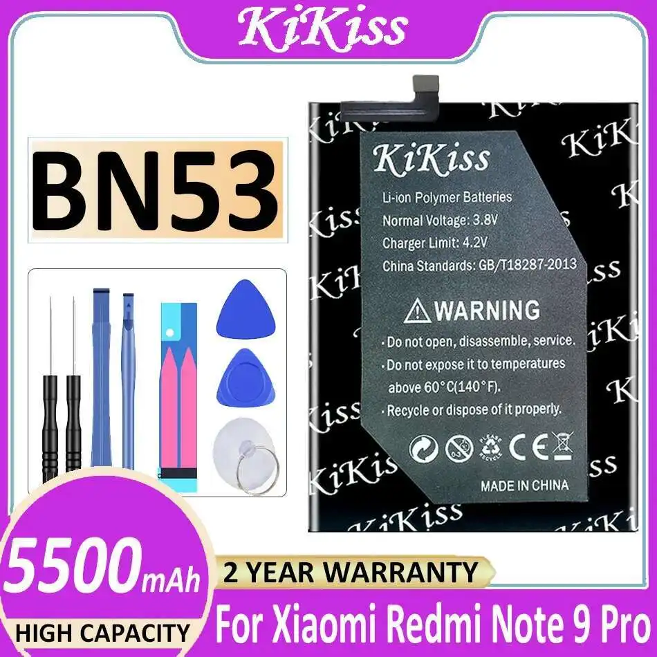 Аккумулятор мобильного телефона для Xiaomi Redmi Note 9 Pro Note 9 BN53, безопасный, прочный, 5500 мАч
Аккумулятор мобильного телефона для Xiaomi Redmi Note 9 Pro Note 9 BN53, безопасный, прочный, 5500 мАч