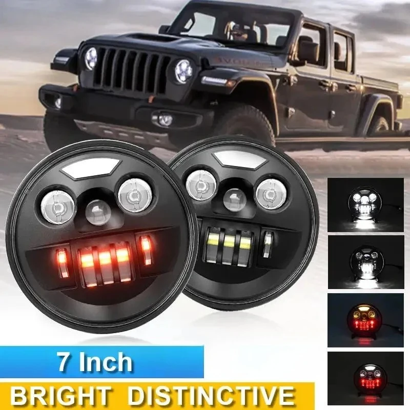 New 7 Inch 200W Round LED Headlamp Automatic Turning Changes Motorcycle Headlights Fit For Harley Davidson For Jeep Wrangler
New 7 Inch 200W Round LED Headlamp Automatic Turning Changes Motorcycle Headlights Fit For Harley Davidson For Jeep Wrangler