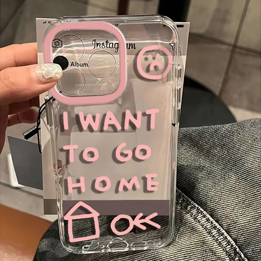 I Want To Go Home Phone Case For iPhone 16 15 14 13 12 11 Pro Max Mini X XS SE 7 8 Plus 16E Shockproof Transparent Cover Fundas
I Want To Go Home Phone Case For iPhone 16 15 14 13 12 11 Pro Max Mini X XS SE 7 8 Plus 16E Shockproof Transparent Cover Fundas