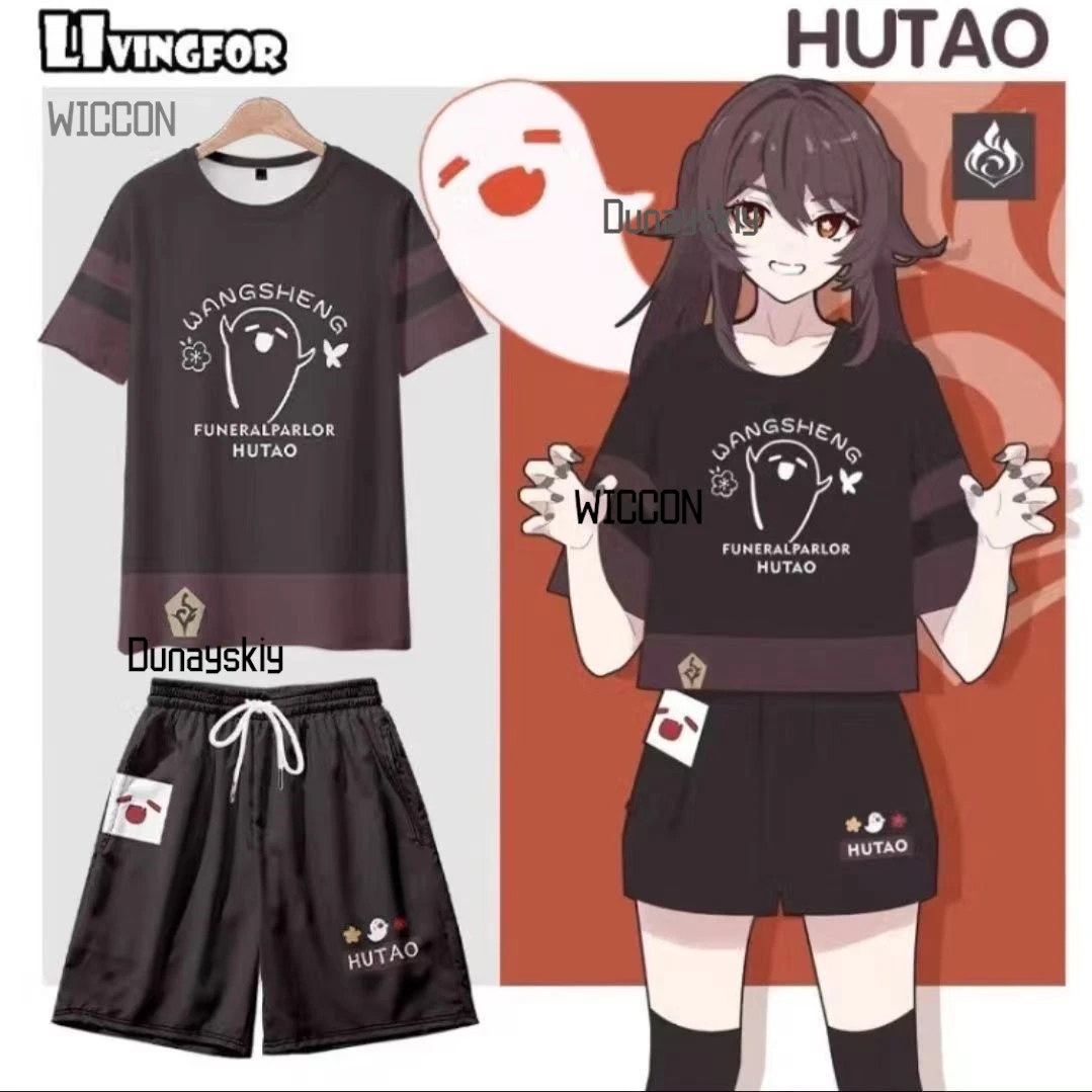 Hu Tao cos Genshin Impact game anime Clothing Set T-shirt Shorts Summer Casual Kawaii cosplay daily Halloween beach cosplay
Hu Tao cos Genshin Impact game anime Clothing Set T-shirt Shorts Summer Casual Kawaii cosplay daily Halloween beach cosplay