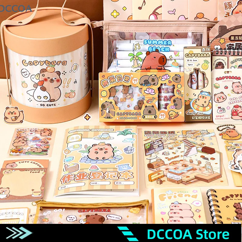 1 комплект, большая вместительная подарочная коробка, набор канцелярских принадлежностей с рисунком капибары, милый студенческий набор канцелярских принадлежностей, портативные подарки для учащихся
1 комплект, большая вместительная подарочная коробка, набор канцелярских принадлежностей с рисунком капибары, милый студенческий набор канцелярских принадлежностей, портативные подарки для учащихся