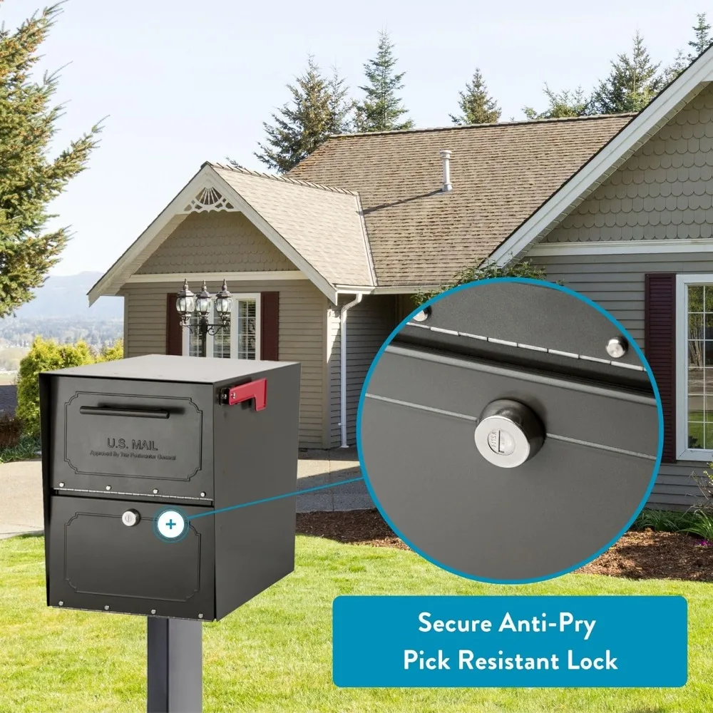 Oasis Classic Locking Post Mount Mailbox 18D x 11.5W x 14H Graphite Bronze Secure Outdoor Metal Mail Box
Oasis Classic Locking Post Mount Mailbox 18D x 11.5W x 14H Graphite Bronze Secure Outdoor Metal Mail Box