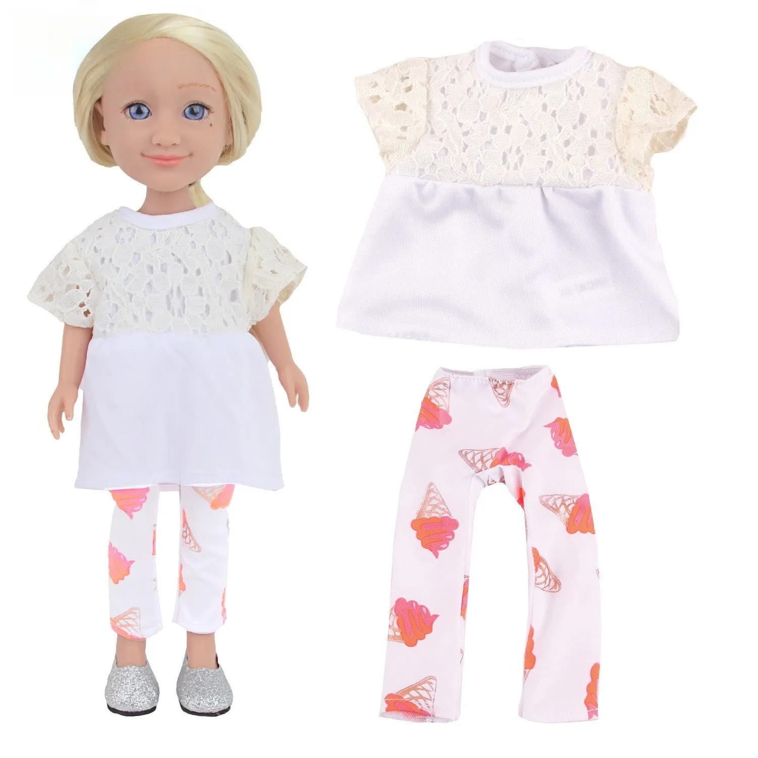 14-дюймовый наряд для девочки-куклы реборн, комплект из белой футболки и длинных штанов, аксессуары для кукол
14-дюймовый наряд для девочки-куклы реборн, комплект из белой футболки и длинных штанов, аксессуары для кукол