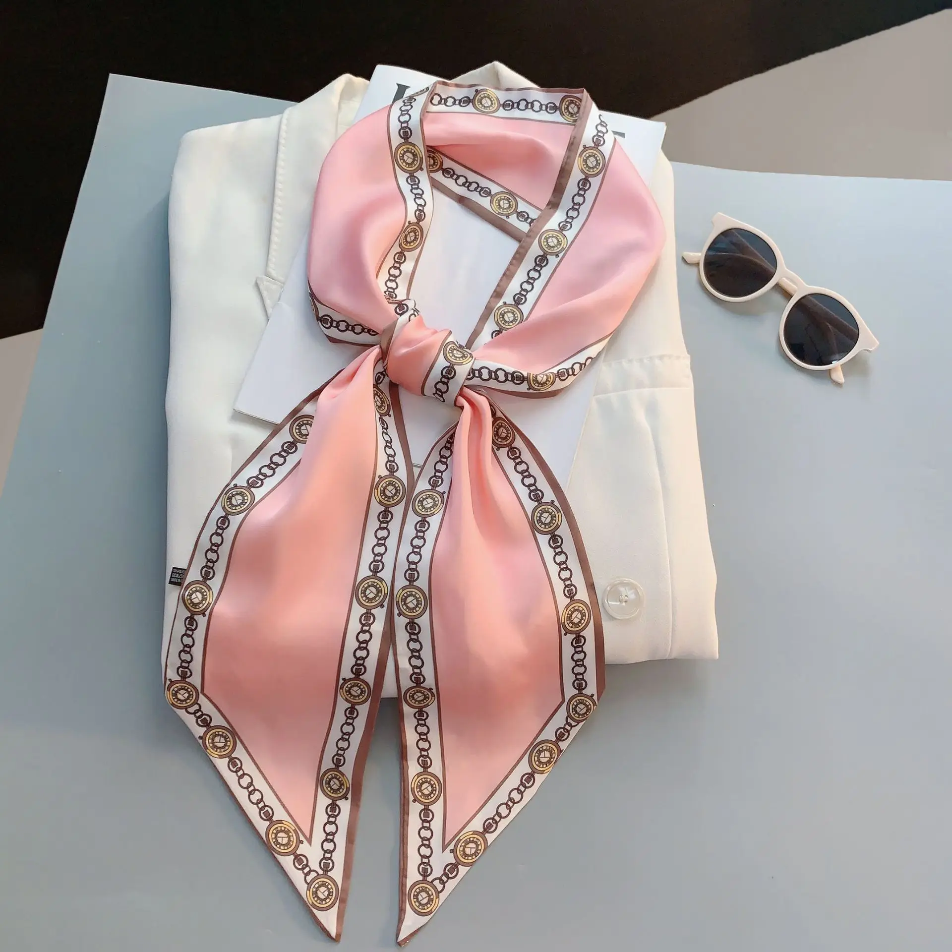 Fashion Print Hair Ribbon Bevel Silk Scarf Women Neck Tie Bag Scarfs Satin Silk Skinny Headscarves Ladies Foulard Floral Bands
Fashion Print Hair Ribbon Bevel Silk Scarf Women Neck Tie Bag Scarfs Satin Silk Skinny Headscarves Ladies Foulard Floral Bands