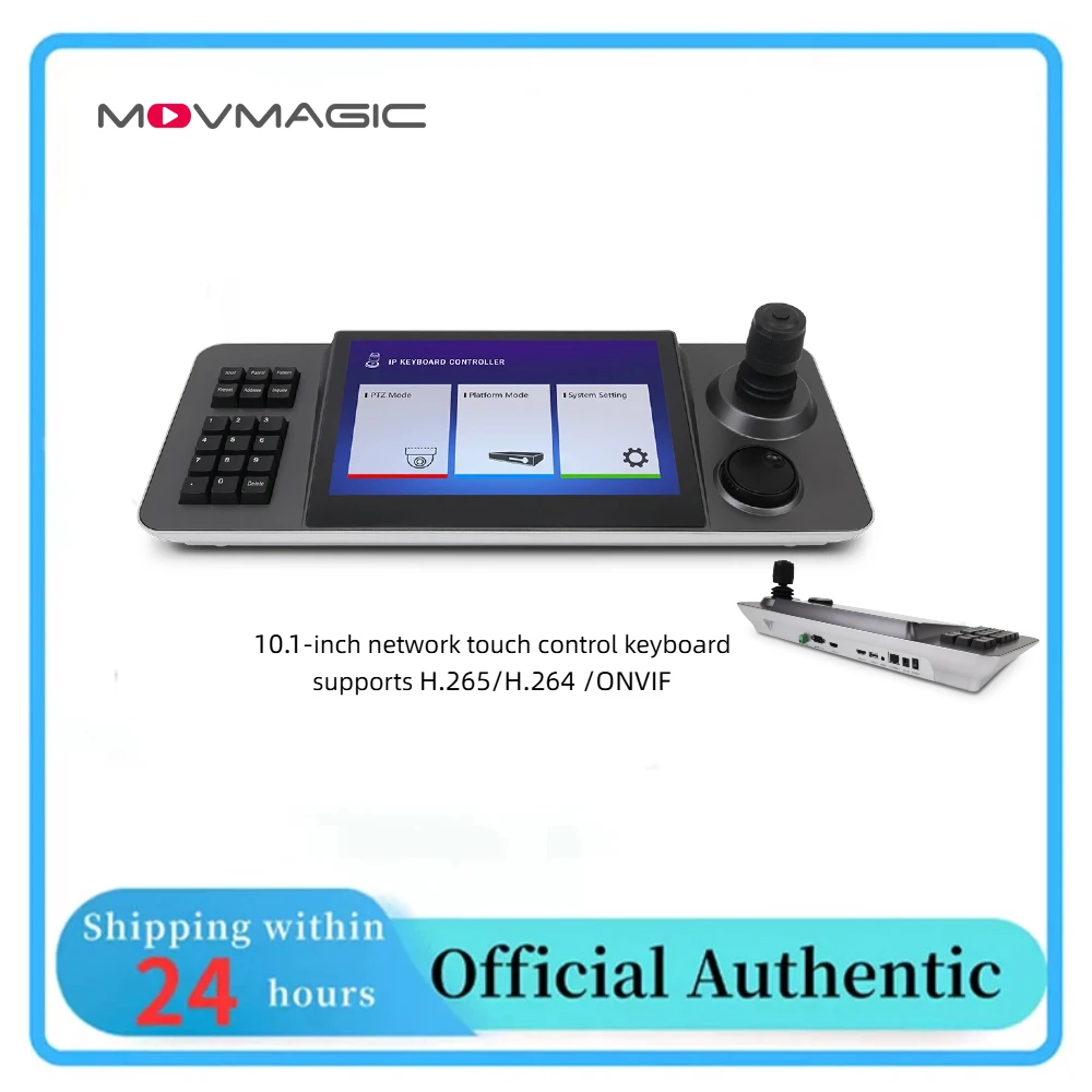 MOVMAGIC V1 10.1-дюймовый IPS-контроллер с сенсорным экраном и клавиатурой для PTZ-камер, просмотр в реальном времени, 4K HDMI для уличного видеонаблюдения
MOVMAGIC V1 10.1-дюймовый IPS-контроллер с сенсорным экраном и клавиатурой для PTZ-камер, просмотр в реальном времени, 4K HDMI для уличного видеонаблюдения
