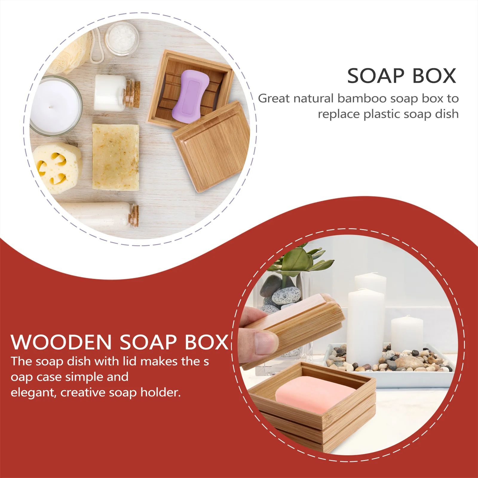 Wooden Box Soap Holder With Lid Drainage Design For Bathroom Kitchen Shower Bathtub Soap Storage Container
Wooden Box Soap Holder With Lid Drainage Design For Bathroom Kitchen Shower Bathtub Soap Storage Container