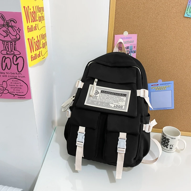 Female Big Waterproof Back Bag Portable School Backpack For Girl Student Schoolbag Cool Fashion Multipocket Nylon Women Backpack
Female Big Waterproof Back Bag Portable School Backpack For Girl Student Schoolbag Cool Fashion Multipocket Nylon Women Backpack